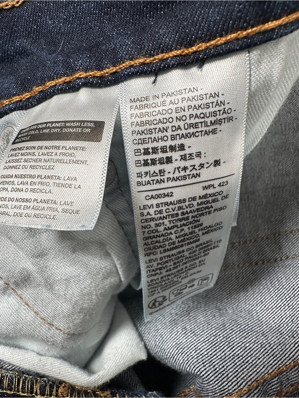 Levi’s 511 Slim Straight Leg Dark Wash Jeans W32 - Picture 7 of 10
